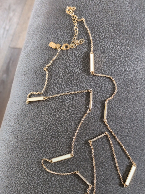 kate spade Jewelry - kate spade Gold Bar Station‎ Necklace with Cream Inlays